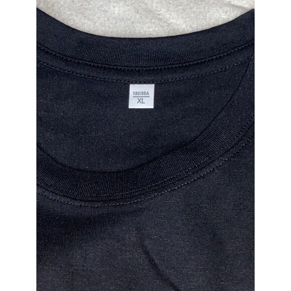 Halloween Ghost Graphic T-Shirt Black With Pumpkin & Coffee Design XL Unisex Cot - Picture 5 of 5